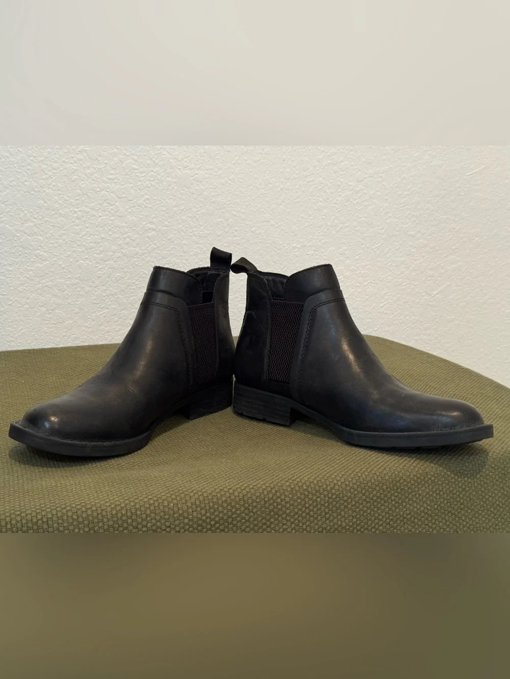 Børn Brenta Black Leather Chelsea Ankle Boots Women’s 8M